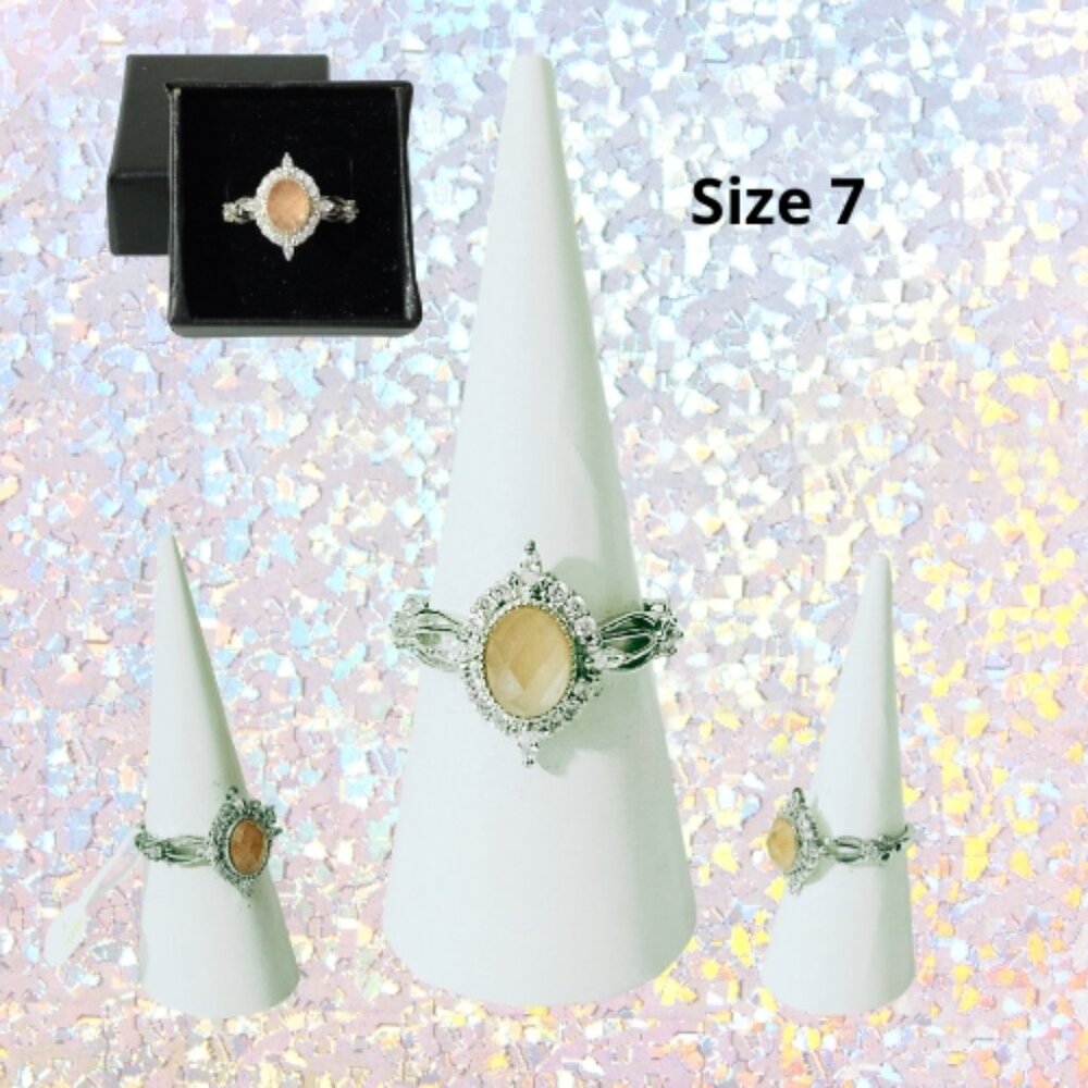 BP Genuine Carmelian Quartz Ring - Rose Gold Plating (Size 7)